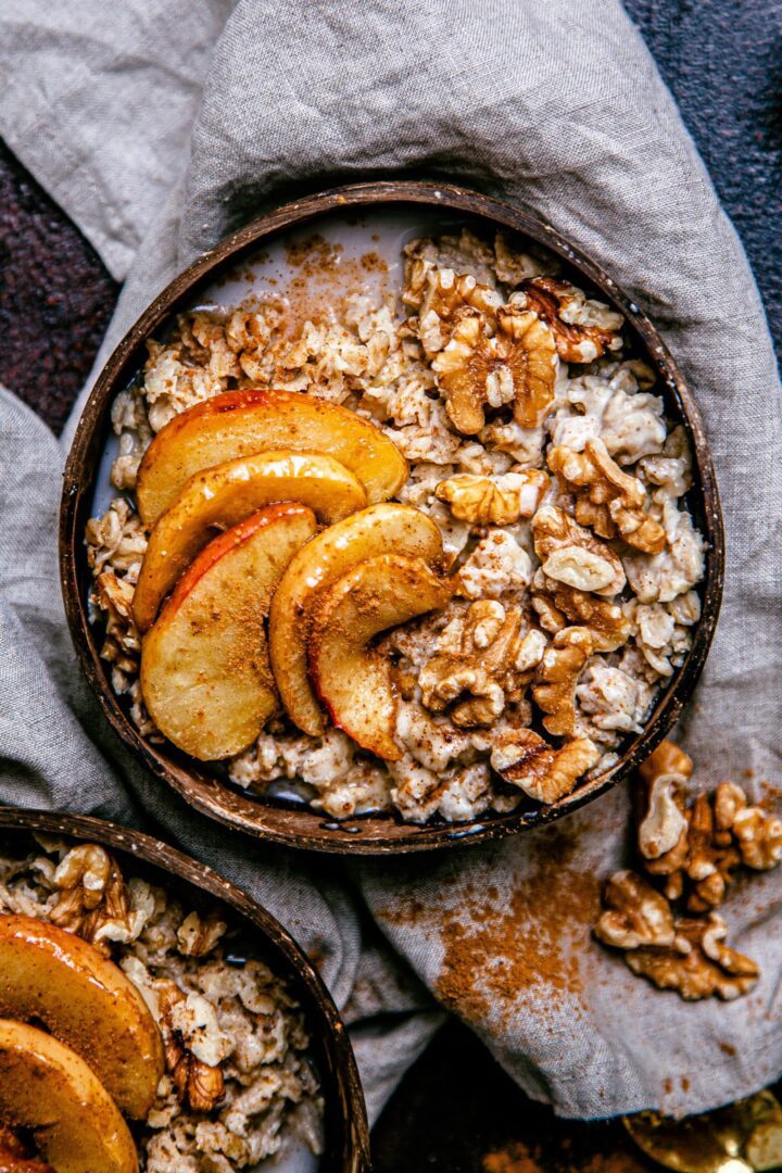 Almond Butter & Caramelized Apple Porridge - The Bitery
