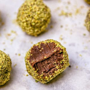 Chocolate, Pistachio, Tahini Truffles-040