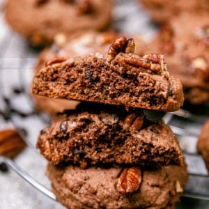 Double Chocolate Pecan Cookies-043NEW