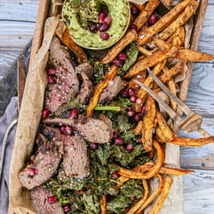 Loaded Fries with Miso Kale Chips